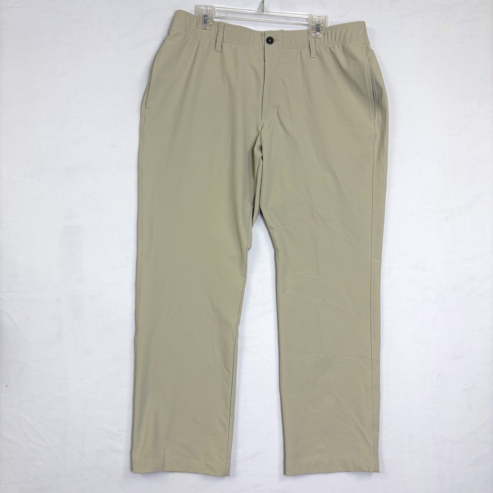Under Armour Drive Tapered Golf Pants Mens 38x30 Khaki Tan Stretch Performance